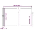 thumbnail image 4 of vidaXL Auvent Latéral Rétractable Anthracite 140x500 cm, 4 of 5