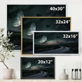 thumbnail image 4 of Designart 'The Meadow Under Full Moon With Rural Road Through ' Nautical & Coastal Framed Canvas Wall Art Print, 4 of 5