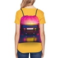 thumbnail image 4 of Naloa Neon Cassette Tape Drawstring Backpack String Bag Cinch Water Resistant for Gym Shopping Sport Yoga, 4 of 6