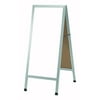 AARCO A-Frame Sidewalk Board Features a White Melamine Markerboard and Clear Satin Anodized Aluminum Frame - 42"Hx18"W