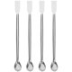 thumbnail image 1 of 5 cucharas medicinales de 200 mm, de acero inoxidable, con punta cuadrada, para muestreo, experimentos, farmacia (plateadas), 1 of 7