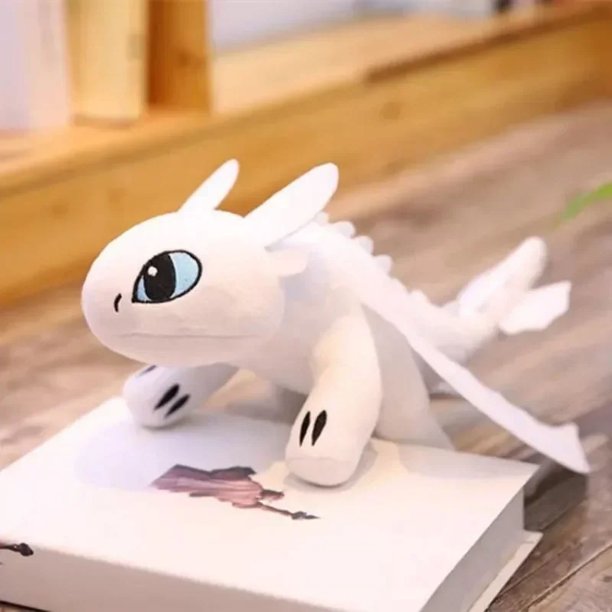 Peluche cómo entrenar a tu dragón, juguetes Kawaii, dinosaurios blancos y negros, juguetes de peluche de animales, en Stock, regalo de cumpleaños para niños