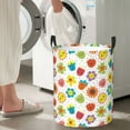 thumbnail image 4 of Goofa Cartoon Flowers Printed Circular Hamper,Laundry Basket with Handles,Storage Baskets Foldable,Large Capacity Laundry Hamper-Small, 4 of 8