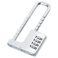 thumbnail image 1 of Unique Bargains Cabinet Password Padlock Adjustable Long Shackle Lock 4 Digit Combination Lock Gym Locker Lock, Silver, 1 of 7