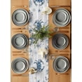 thumbnail image 6 of Ocean Crab Table Runner, Blue Yellow Sea Star Shell Coral White Wood Grain Cotton Linen Kitchen Table Decoration Washable Dining Tabletop Runners for Home Party Decor 13x60 Inches, 6 of 9