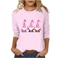 thumbnail image 2 of JTZGDY Breast Cancer Awareness Shirts for Women Plus Size Casual 3/4 Length Sleeve Crew Neck Tunic Tops Trendy 2025 Octorbor Pink Ribbon Print Graphic Oversized Tees Blouses Pink#01 XXXL, 2 of 7