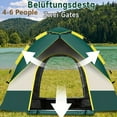 thumbnail image 6 of 4 Person Camping Tent, Instant Easy Pop Up Tents for Camping, Automatic Waterproof Family Camping Tent, Easy Set Up Tent, Portable Windproof Dome Tent for Camping Hiking & Traveling, 6 of 12
