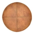 thumbnail image 3 of Simpli Home Connor Round Pouf in Distressed Light Brown Leather Leather, 3 of 9