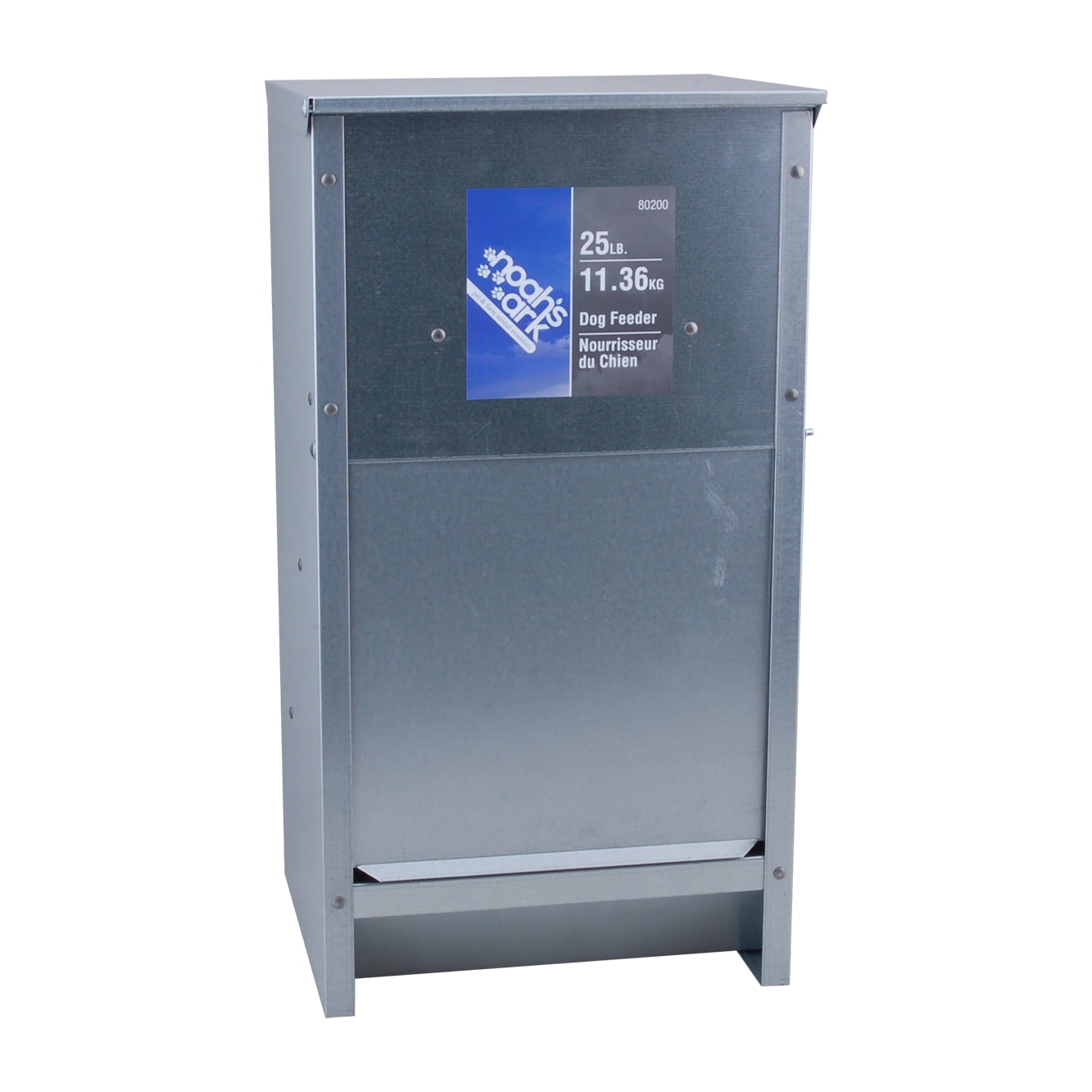 25 lb galvanized dog feeder