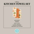 thumbnail image 5 of MARTHA STWEART Autumn Harvest Pumpkins Kitchen Towel 3-Pack Set, 100% Cotton with Absorbent Terrycloth, Decorative Kitchen Towels, Orange/Green/Ivory, 16"x28", 5 of 6
