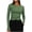 Army Green, variant on Womens Crop Tops Long Sleeve Crew Neck Slim Fit Shirts Trendy Casual Solid Color Tees Blouses