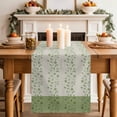 thumbnail image 2 of Table Runner 72 Inches Long for Kitchen Dining, Green Floral Dresser Scarf Farmhouse, Dining Table Decorations for Wedding/Parties, Spring Flowers 14 x 72 In, 2 of 8