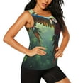 thumbnail image 2 of Fotbe Flying Parrots In Jungle Womens Loose Fit Casual Flowy Slim-Fit Tank Tops Athletic Round Neck Trendy Sleeveless Summer Tops for Gym and Yoga-Medium, 2 of 7