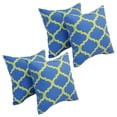 thumbnail image 3 of Blazing Needles 9910-S4-OD-150 17 in. Square Polyester Outdoor Throw Pillows, Irondaze Cobalt - Set of 4, 3 of 3