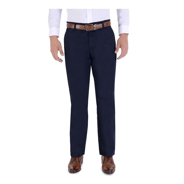 Pantalón Casual Yale para Hombre, Corte Slim Marino Talla 40
