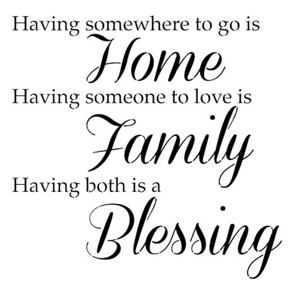 Designer Stencils FS089 Home, Family, Blessing Stencil (10 mil plastic)