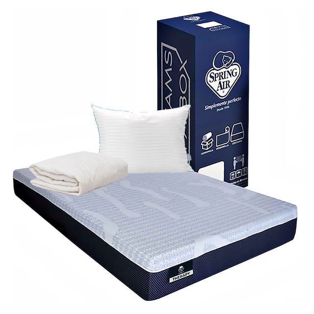 Colchón en Caja King Size Spring Air Therapy Almohada Royal Protector de Colchón Prime