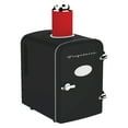 thumbnail image 2 of 6+1-Can 48-Watt Retro Mini Portable Fridge with Top-Mounted Active-Cooling Can Holder (Black), EFMIS171-BLACKPT, 2 of 4