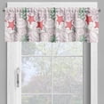 thumbnail image 2 of Ambesonne Starfish Valance Pack of 2, Doodle Fauna and Flora, 54"X12", Dark Coral Pale Pink, 2 of 5