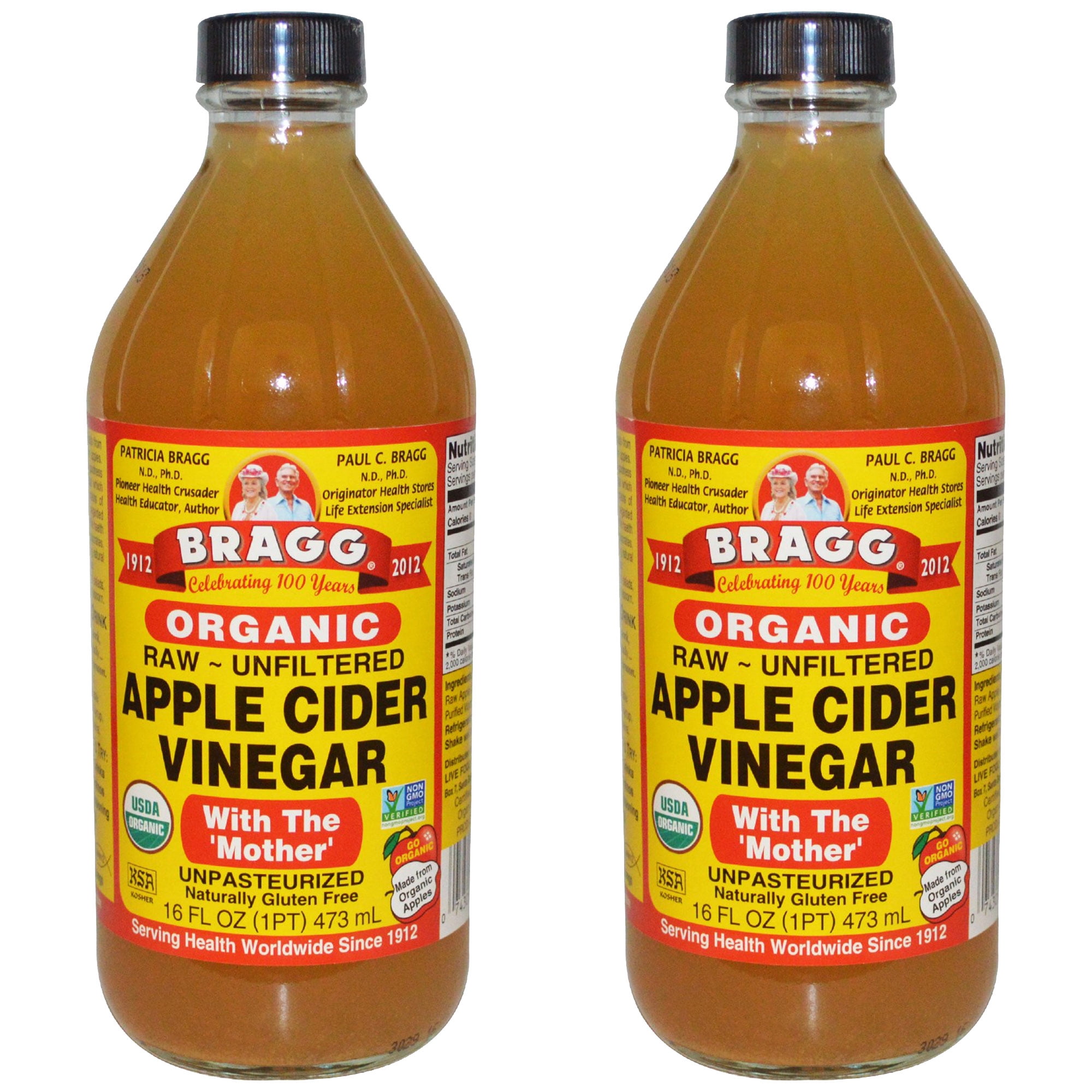 Bragg Apple Cider Vinegar, 16 OZ, Pack of 2