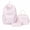 Pink, variant on Bow Detail Nylon Bookbag Bundle, 3 Pack Multi-Pocket Daypack Set with Lunch Tote for Daily Commute (Pink)