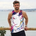 thumbnail image 6 of Susaid Colorful Bulldog Print Men's Sleeveless Workout Running Tank Top Dry Fit Athletic Gym Sports Swim Beach Muscle Bodybuilding Shirts-Medium, 6 of 7