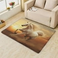 thumbnail image 2 of Horse Rugs for Bedroom - 4x5 Rug - Horse Rug - Western Animal Area Rug - Running White Horse Rugs - Sunset Carpet S-&166, 2 of 7