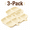 Beige, variant on 3-Pack Divided Serving Plates with Handle, Plastic Snack & Side Dish Tray Organizer, Multi-Compartment Food Plates for Home Dining