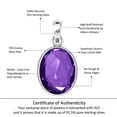 thumbnail image 6 of 925 Sterling Silver Pendant Amethyst Quartz Handmade Jewelry, 6 of 7