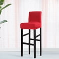 thumbnail image 1 of PiccoCasa Stretch Spandex Bar Stool Cover for Short Back Chair Red 1, 1 of 8