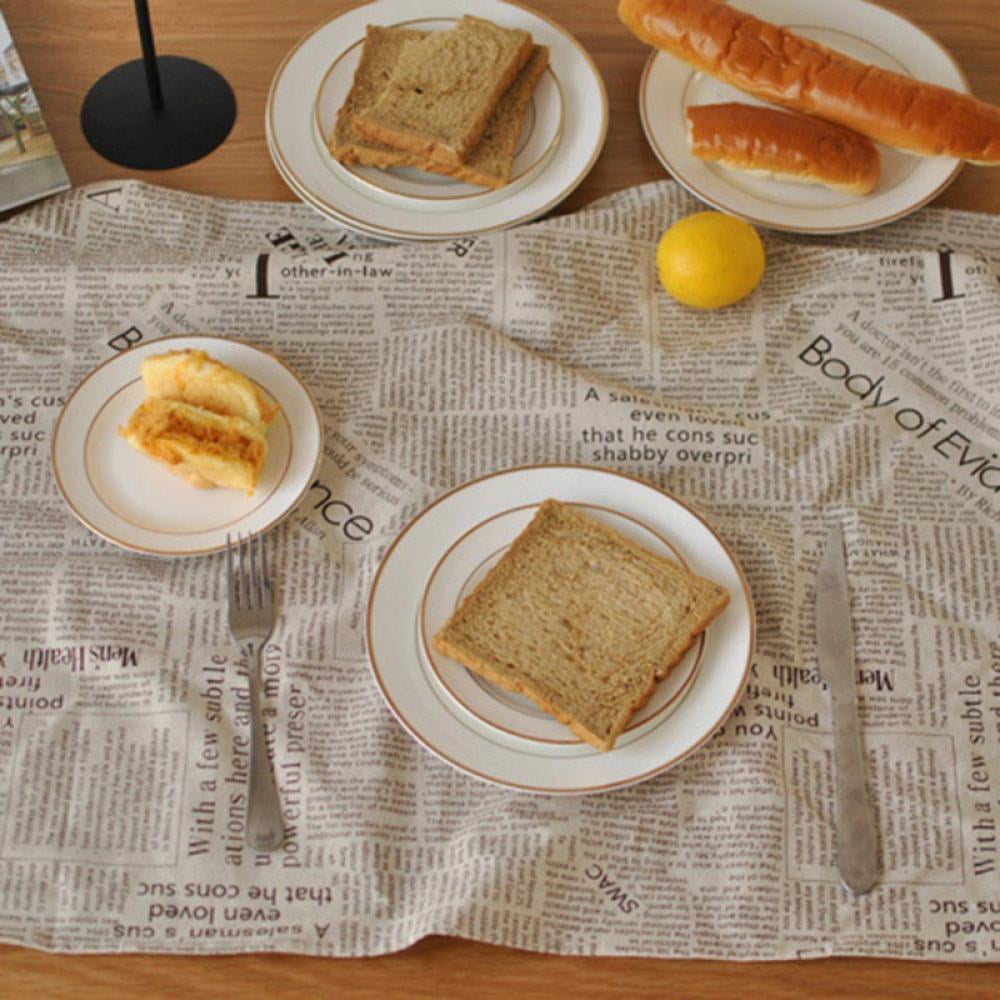 Placemat, Retro Newspaper Placemats, Vintage Old Historic Newspaper