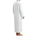 thumbnail image 3 of INSPIRE CHIC Nightshirt for Men's Long Sleeves Collared Neck Full Length Sleep Shirt Nightwear S White, 3 of 6