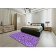thumbnail image 4 of Ahgly Company Indoor Round Patterned Heliotrope Purple Area Rugs, 5' Round, 4 of 6