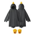 thumbnail image 2 of Helii Womens Goose Wearable Blanket Hoodie Oversized Thick Fleece Hooded Onesie Adult Cute Animal Loungewear with Sleeves and Foot Pockets for Home Camping Party Warm Cozy Gift White Black, 2 of 9