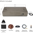thumbnail image 4 of Real Flame Aegean 70" Rectangle Steel Propane or Natural Gas Fire Pit Table in Mist Gray, 4 of 9