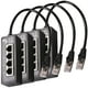 thumbnail image 2 of Divisor de Red Ethernet NetDivisor 4Pzas Divisor RJ45 1-4 Hasta 100Mbps Interior Negro Plástico y Metal., 2 of 2