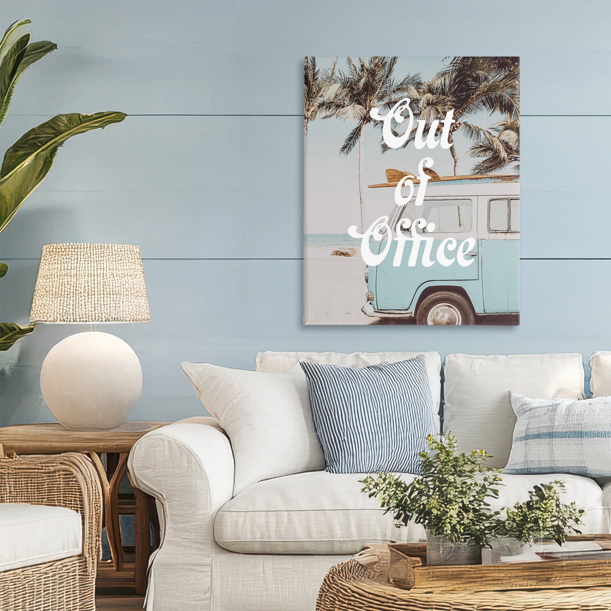 Stupell Industries Retro Out Of Office Beach Canvas Wall Art, design by Lil' Rue