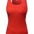 thumbnail image 3 of Women's Casual Racer Back Front Pocket Tops, 3 of 3