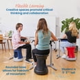 thumbnail image 3 of ECR4Kids Active Storage Wobble Stool, 18in Seat Height, Children's Furniture, Black, 3 of 9