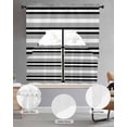 thumbnail image 2 of Black Gray Striped Swag Curtains for Living Room/Bedroom Windows, Contemporary Minimalist Lines Art Kitchen Curtains and Valances Set 36 Inch Length, Light Filtering Swags Valance Curtain Panels, 2 of 5