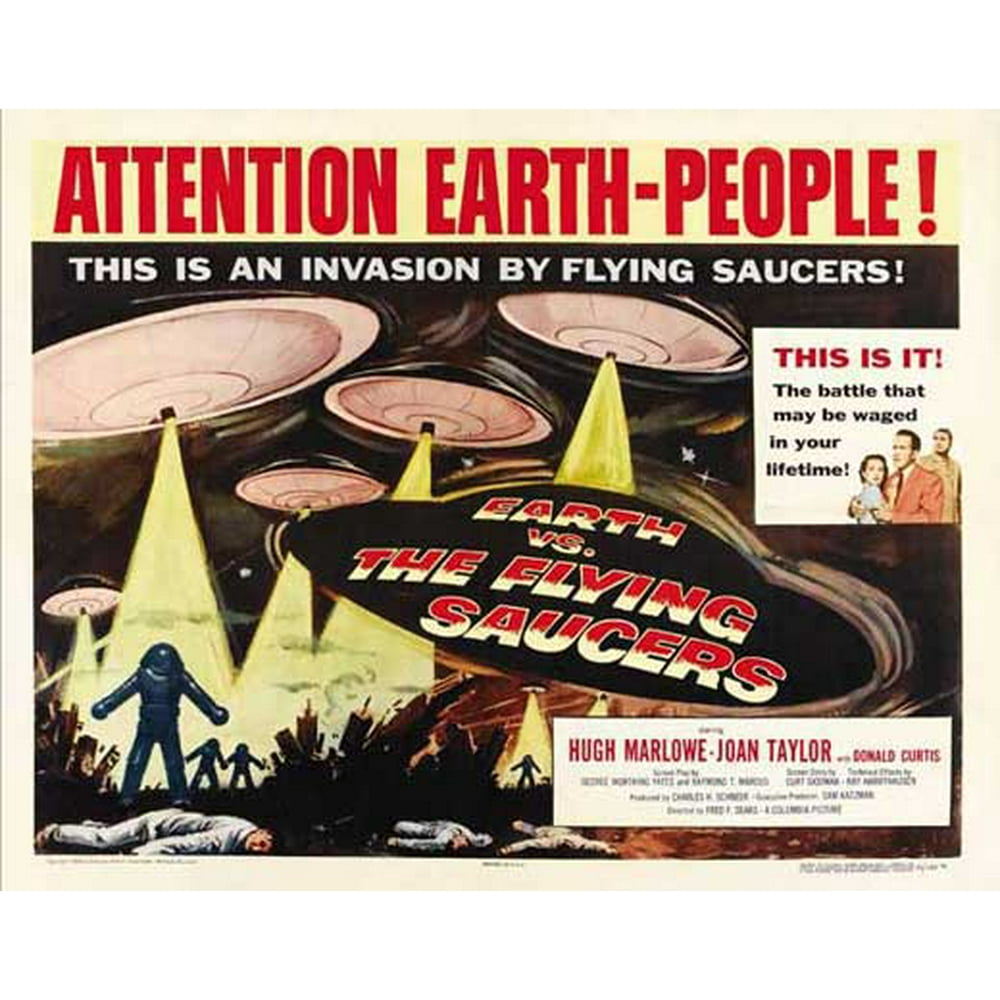 Earth vs. the Flying Saucers movie POSTER (Half Sheet Style A) (22" x