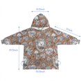 thumbnail image 7 of Cute Hedgehog Mushroom Leaves Pattern Blanket Hoodies for Kids 6-13YR Oversize Wearable Blanket Hoodies for Boys Girls Teens, 7 of 7