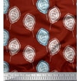 thumbnail image 1 of Soimoi Red Rayon Fabric Artistic Leaves Fabric Prints By Yard 56 Inch Wide, 1 of 3