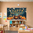 thumbnail image 5 of Decorative Design Happy Birthday Banner Halloween Theme Cat Pumpkin Party Backdrop for Halloween Celebration Kids Party Indoor Decoration, 5 of 7