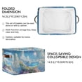 thumbnail image 2 of Yayeee Canvas Storage Basket with Handles for Shelves Fabric Bins Closet Organizer, Crystal Ocean, 2 of 8