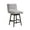 Gray Oak & Gray, variant on Armen Living Elias Brown Solid Wood Upholstered 26" Counter Height Swivel Barstool with Morning Fog Fabric Seat