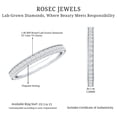 thumbnail image 6 of Rosec Jewels Lab Created Diamond Wedding Ring (EF-VS Quality) - Full Eternity Stacking Band - with Jewelry Box, 925 Sterling Silver, US 12.50, 6 of 7