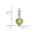 thumbnail image 2 of FB Jewels Sterling Silver Rhodium Peridot Diamond Pendant, 2 of 3
