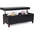 thumbnail image 3 of Homebeez 42 inch Wide Rectangle Lift Top Storage Ottoman Bench, Faux Leather with Large Storage Space for The Living Room, Entryway, Bedroom, 3 of 7