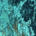 thumbnail image 1 of Ahgly Company Indoor Square Oriental Turquoise Blue Industrial Area Rugs, 4' Square, 1 of 4